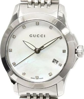 Gucci Pre-owned Metal watches - Dames - Vintage Horloges - Wit - ONE Size - Vintage