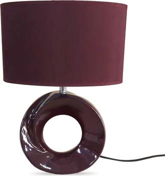Lewis's Phoebe Ceramic Table Lamp - Burgundy | TJ Hughes
