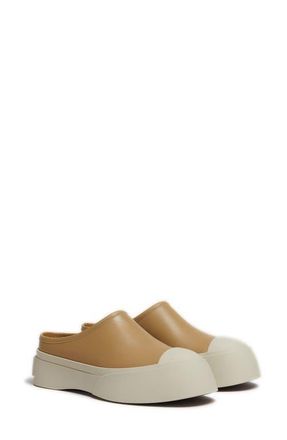 Marni Pablo Leather Mule Sneaker in Cream at Nordstrom, Size 10Us