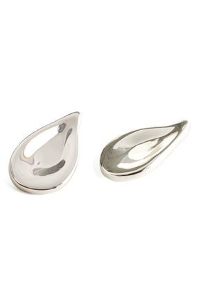 Madewell Oversize Droplet Stud Earrings in Warm Silver at Nordstrom