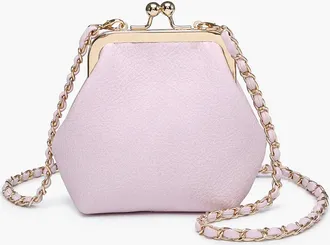 Jen & Co. Womens Cleo Coin Pouch Crossbody Clutch In Ballet Pink