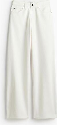 H&M Wide Regular Jeans - White