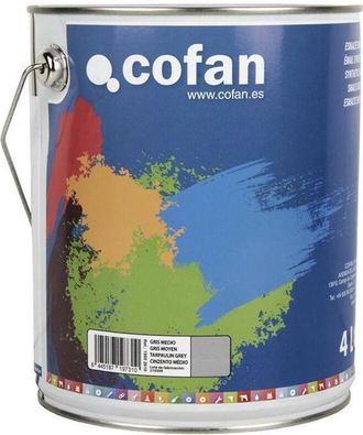 cofan Esmalte Sint&eacute;tico (4 L) Gris Medio, Esmalte Sint&eacute;tico Al Disolvente Disponible En Una Amplia Gama De Colores Y Tonalidades Fabricado A Base De Resinas