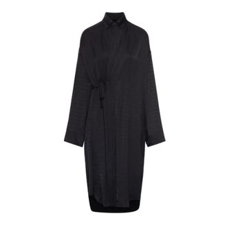 Balenciaga Wrap Midi Dress - female - Balenciaga - Wrap Dresses - Black - S - Dresses