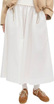 Aligne Natalie Organic Cotton Skirt in White at Nordstrom, Size 18