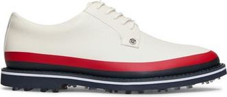 G/Fore Gallivanter Tuxedo Stripe Golf Shoe in Snow /Multi at Nordstrom, Size 11.5