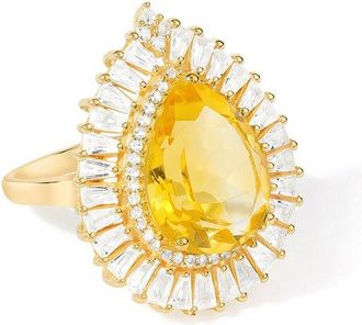 Tiramisu 14K Over Silver 7.29 Ct. Tw. Gemstone Statement Ring