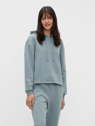 Pieces Hoodie PIECES PCCHILLI LS HOODIE NOOS BC, Damen, Gr. XXL, grau (trooper), Sweatware, Obermaterial: 60% Baumwolle, 40% Polyester, unifarben, regular fi