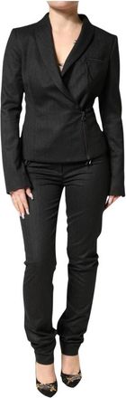 Exte Dubbelrijige Pantalon Blazer 2-delig Pak - Dames - Blazers - Zwart - XS - Polyester - Jassen