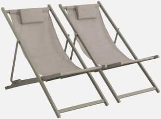 Sweeek Silla De Jard&iacute;n Plegable Con Coj&iacute;n, Set De 2