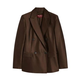 Max Mara Dames, Jassen, Bruin, Maat: L Katoen