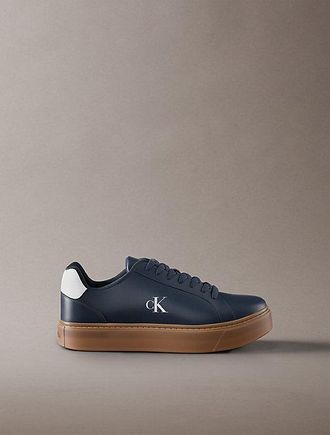 Calvin Klein Zapatillas de piel con logo distintivo