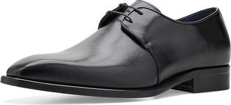 Johnston & Murphy Larson 2-Eye Plain Toe Mens Shoes Black Italian Calfskin : 10.5 M, Leather