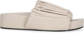 Jil Sander Iconische leren damessandalen - Dames - Sandalen - Roze - 37 EU - Leer - Schoenen