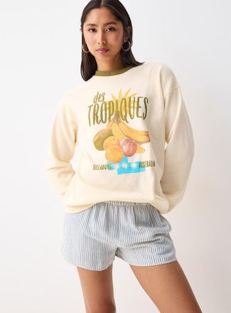 Billabong Womens Tropical fruit loose sweatshirt