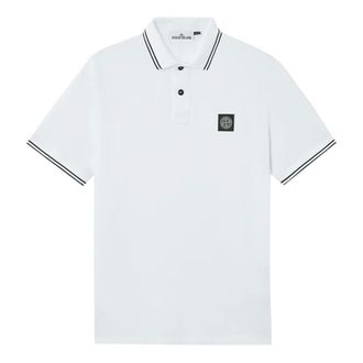 Stone Island Tops, Heren, Wit, XL, Klassiek Poloshirt in Diverse Kleuren