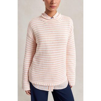 La Ligne Fine Stripe Marina Sweater in Seashell/ivory at Nordstrom, Size X-Large