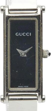 Gucci Pre-owned Watches, female, Black, Size: ONE SIZE Pre-owned Stainless Steel Watch