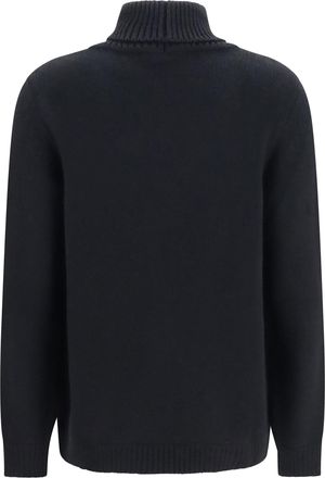 Ella Womens High Neck Sweater Nero Kashmir-Capra Hircus Kashmir/capra