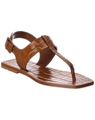 Christian Louboutin Croc-Embossed Leather Sandal