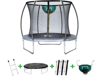 Habitat et Jardin Habitat Et Jardin - Cama El&aacute;stica Con Red Interior jumper - &Oslash; 4,60 M - Gris