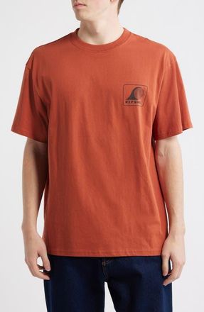 Rip Curl Rolling Wave Cotton Jersey Graphic T-Shirt in Baked Clay at Nordstrom, Size Xx-Large