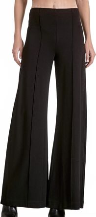 Elan Wide Leg Cotton Pant In Black