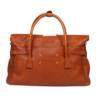 Maison Margiela Tassen, Dames, Bruin, ONE Size, Leer, 5AC Leather Tote