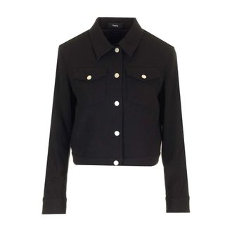 Theory Light Jackets, female, Black, XS, Compact Jersey Jacket