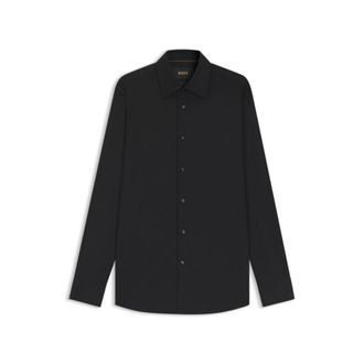 BOSS Slim-fit shirt in stretch cotton poplin