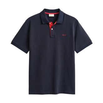 GANT Polo Shirts, male, Blue, Size: 3XL Polo Coton