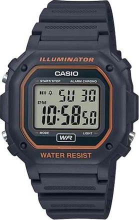 Casio Retro Waterproof Classic Small Cube Brown Watch 50m Waterproof Resin Strap Black Analog F-108WH-8A2
