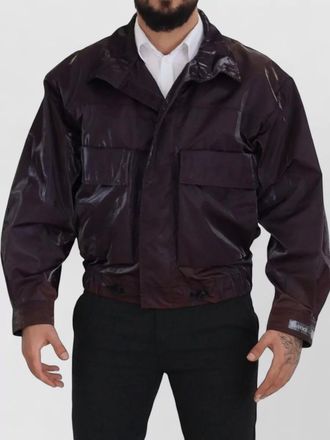 Dolce & Gabbana nylon collared biker raincoat