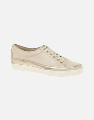 Caprice Womens Star Womens Casual Lace Up Trainers - Gold - Size: 3.5