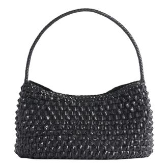 Dragon Diffusion Basil Cactus Weave Shoulder Tote - Dames - Tassen - Zwart - Maat: ONE Size Zijde