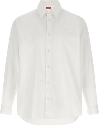 Diesel S-Simply-Gsbh - Heren - Casual Overhemden - Wit - XL - Katoen - Overhemden