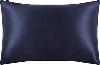 LilySilk 100% Silk Terse Envelope Pillowcase in Navy Blue. at Nordstrom, Size Standard