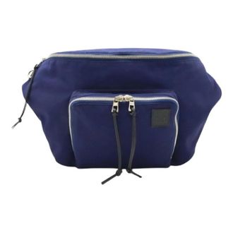 Loewe Vintage, unisex, Blauw, ONE Size, Pre-owned Canvas Crossbody Bag