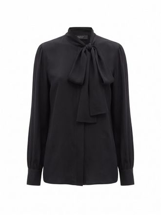 Gucci Silk Crepe De Chine Shirt With Self-Tie Bow