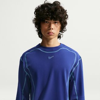 Nike Mens Project F.R.O.G. Bubble Long-Sleeve Waffle Top in Blue | IM5649-455