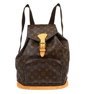 Louis Vuitton Vintage Montsouris Backpack Monogram Canvas Brown Canvas Backpack Bag (Pre-Owned)