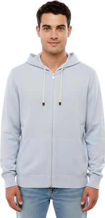Brunello Cucinelli Light Blue Zip Up Hoodie
