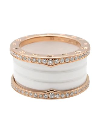 Bulgari 18kt ros&eacute;gouden B-zero1 ring met diamant
