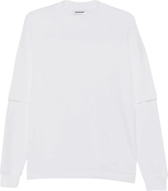 Darkpark Troy Double Sleeve Tee - Dames - Sweatshirts - Wit - S - Katoen - Hoodies & sweatvesten
