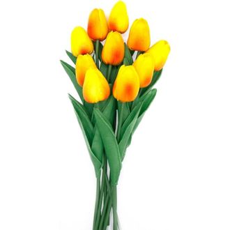 OEM Tulipanes Artificiales Azules, Flores Realistas De Poliuretano De 33 Cm, Arreglo Floral En Jarr&oacute;n De 10 Tallos: Un Regalo Ideal Para El D&iacute;a De La Madr
