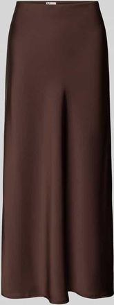 Vera Mont Satinrock mit elastischem Bund in Schoko, Gr&ouml;&szlig;e 34