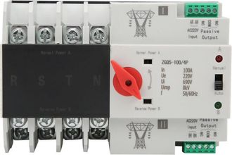 OEM Interruptor De Transferencia Autom&aacute;tica De Doble Potencia, Interruptor Disyuntor Zgq5-100/4p De 220 V
