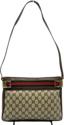 Gucci Pre-owned Vintage Schoudertas - Dames - Vintage Schoudertas - Bruin - ONE Size - Vintage