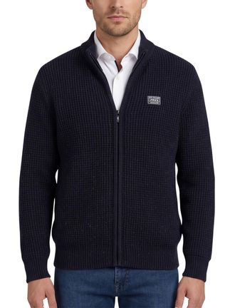 N-Z-A- NEW ZEALAND AUCKLAND New Zealand vest wol normale fit navy effen