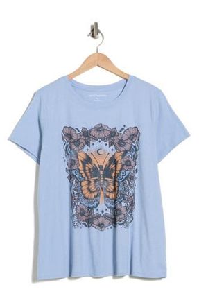 Lucky Brand Short Sleeve Graphic T-Shirt in Blue Fog at Nordstrom Rack, Size 1X